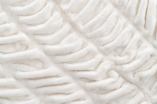 Ivory Luxe Faux Fur Ruched Throw