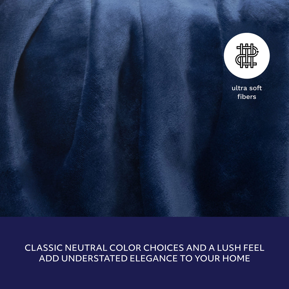 The Fireside Mélange Throw - Sapphire Veil