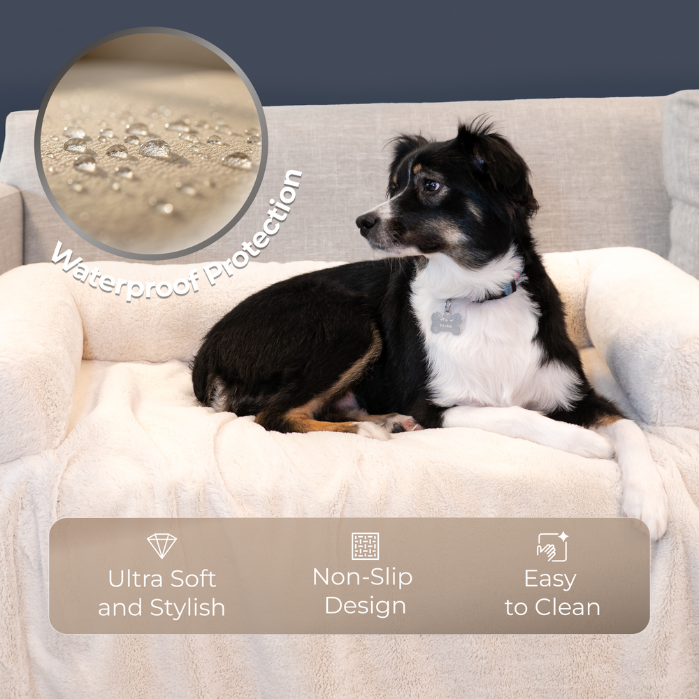 Waterproof Couch Cover for Pets - Ivory