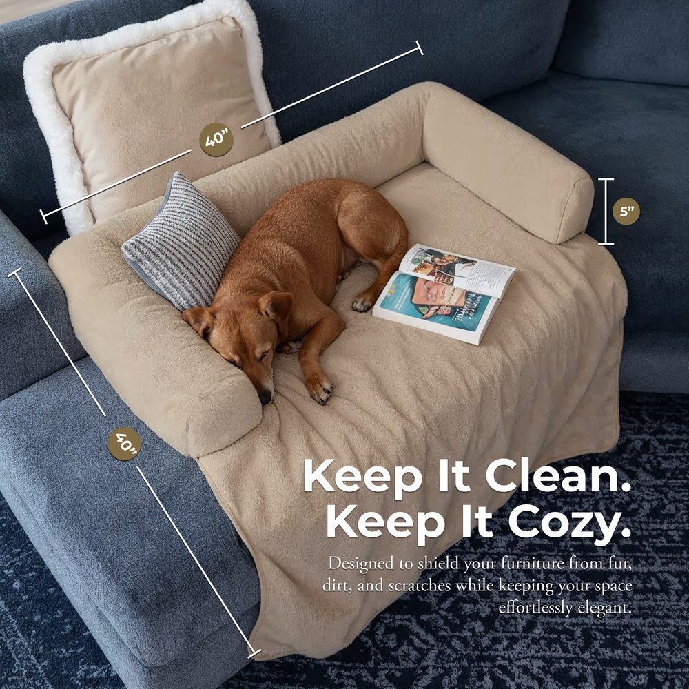 Waterproof Couch Cover for Pets - Taupe