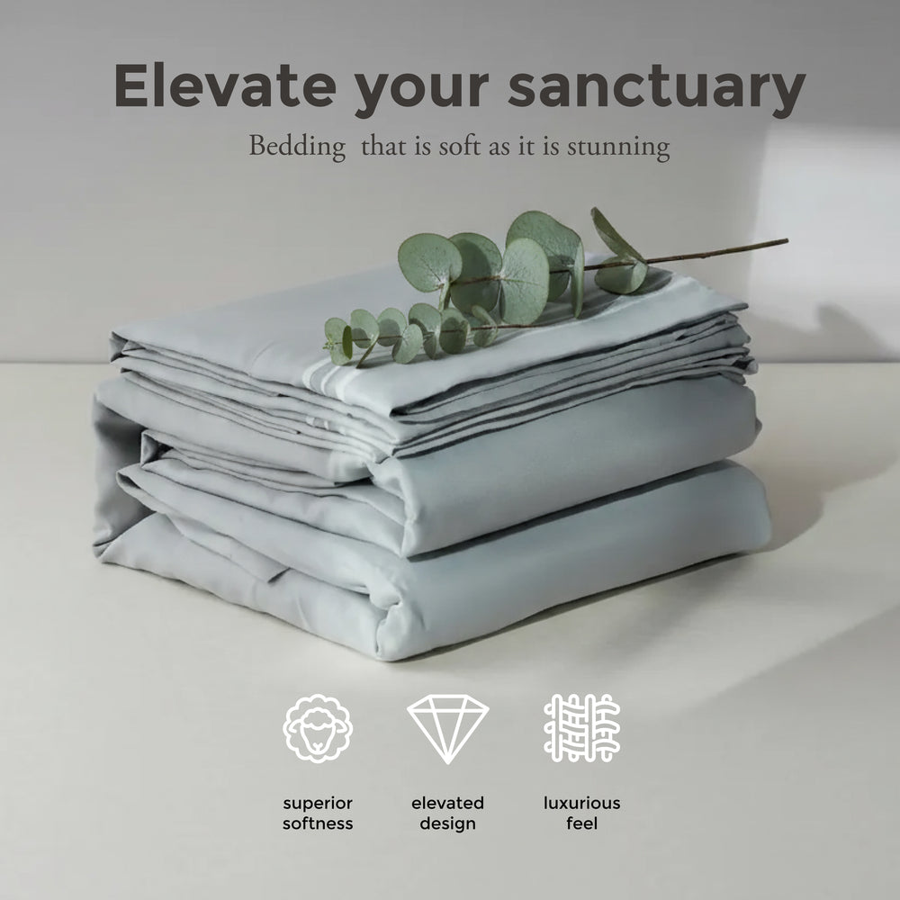 Whisper 4-Piece Sheet Set - Silver Mist