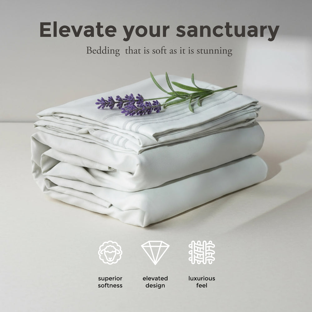 Whisper 4-Piece Sheet Set - Fogstone