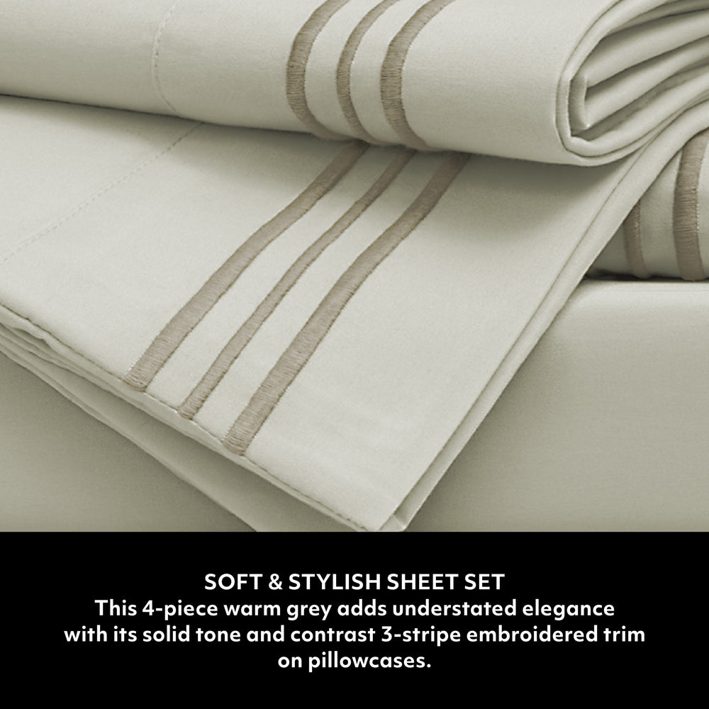 4PC Sheet Set – Warm Grey
