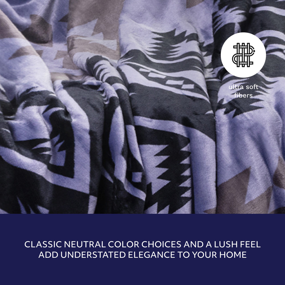 Ultra Plush Flannel Throw - Aztec Print