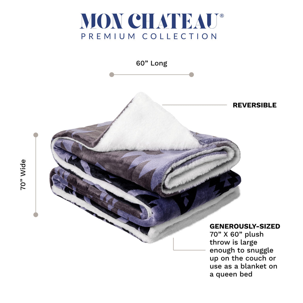 Ultra Plush Flannel Throw - Aztec Print
