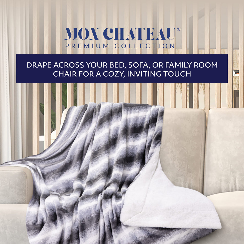 Ultra Plush Flannel Throw -  Stripe